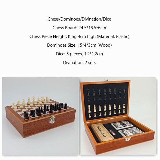 Échecs Jeu d'échecs Pliable en Bois for Jeux de société de Voyage