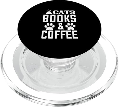 Amante de los gatos gracioso - Libros de gatos y café PopSockets PopGrip para MagSafe