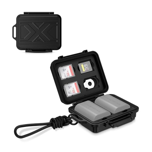 JJC カメラバッテリー メモリーカード収納ケース SD CFexpress Type Aカード 収納可能 SDカードケース LP-E6 LP-E6P NP-FZ100 NPW235 EN-EL15 DMW-BLF19 BLX-1対応 防水防塵 耐衝撃 携