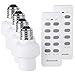 DEWENWILS Remote Control Light Bulb Socket, Wireless Light Socket Switch Kit, Remote Light Socket E26/E27 Base for Pull Chain Light Fixture, No Wiring, ETL Listed(2 Remote+4 Socket)