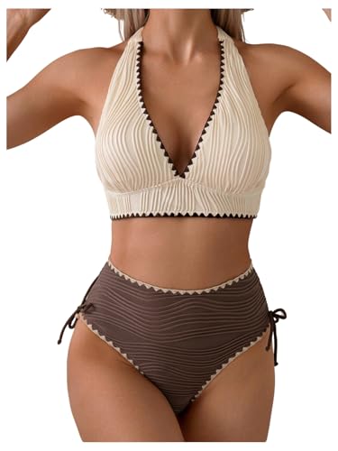 Bikini deux pièces taille haute avec contrôle du ventre