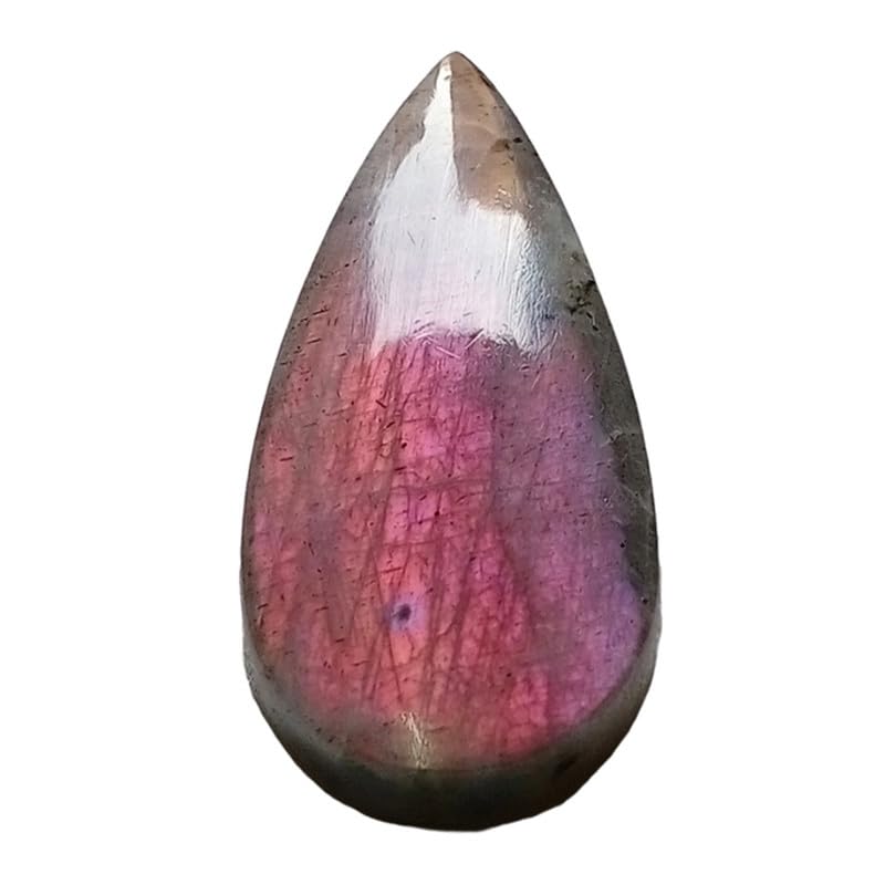 Labradorite violette naturelle poire 37mm pour réparer et monter un bijou