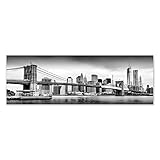 LOLAhome Cuadro cabecero de Cama en diseño Lienzo 180x60 cm (Nueva York)