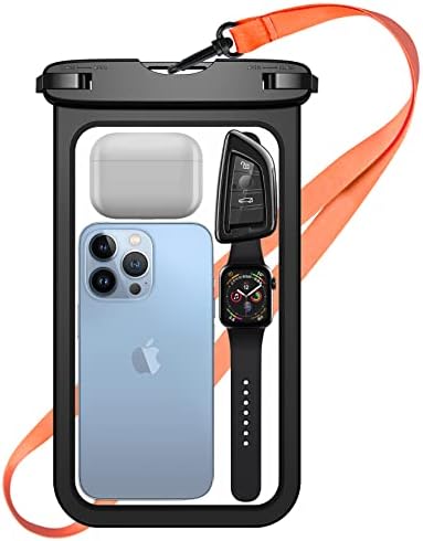 [9"] Wilbur Large Waterproof Phone Pouch,IPX8 Underwater Cell Phone Case Universal Dry Bag for iPhone 13 Pro max/12 Pro/11/SE/XR/X/8,Galaxy S22+/S21,Note 20/10,Pixel,OnePlus;for[Floating/Swimming]