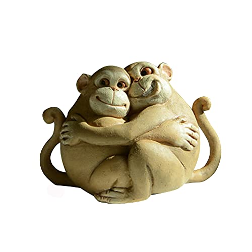 PHNAM Garden Statue Monkey Garden Decoration Resin Statue Courtyard and Garden Indoor and Outdoor Decoration Sculpture Best Statue Gift