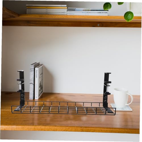 Housoutil Organizador de cables, diseño de malla, bandeja para cables bajo escritorio para oficina y hogar miniatura 7
