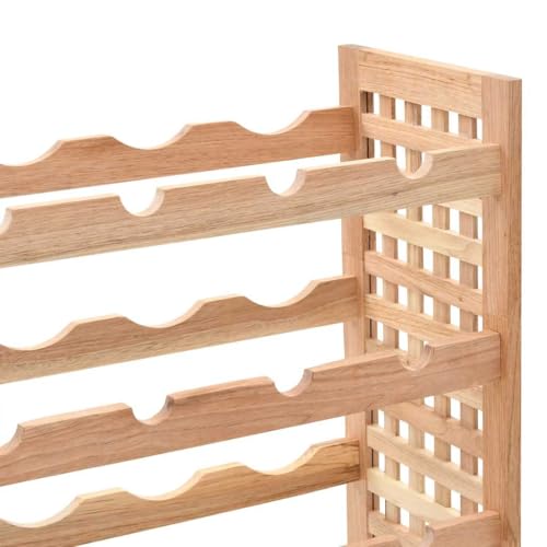 Soporte para 25 botellas de vino de madera nogal sólida miniatura 6