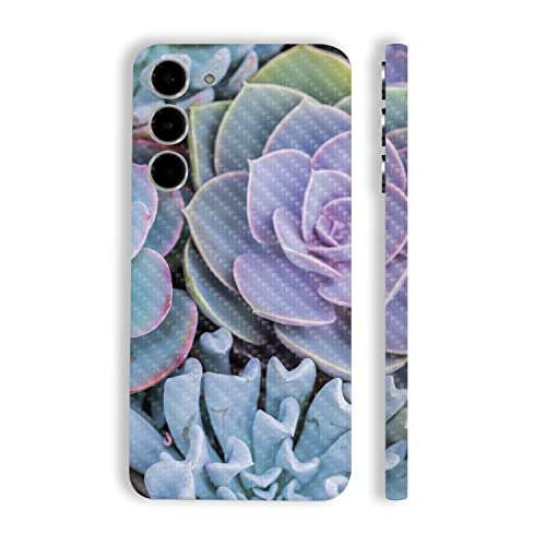 Image of MightySkins Carbon Fiber Skin Compatible with Samsung Galaxy S23 Plus Full Wrap - Succulent | Protective, Durable Textured Carbon Fiber Finish | Easy to Apply & Change Styles | Made in The USA