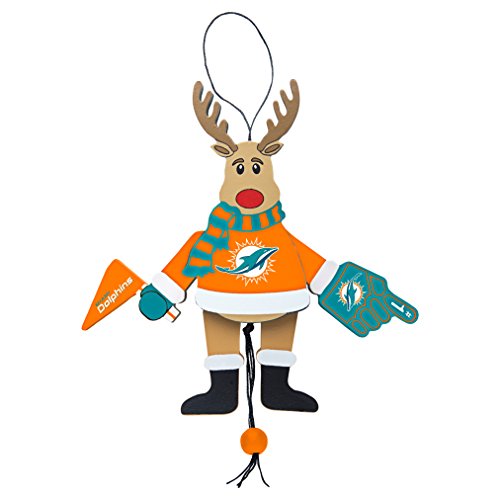 NFL Miami Dolphins Wooden Cheer Ornament