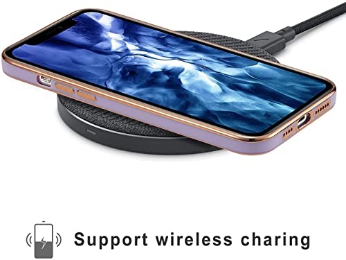 Image of Apurb Store for Oppo Reno 8 5G Plating Square Gold Frame Phone Case Luxury Soft Silicone Back Cover (for Oppo Reno 8 5G, Purple)