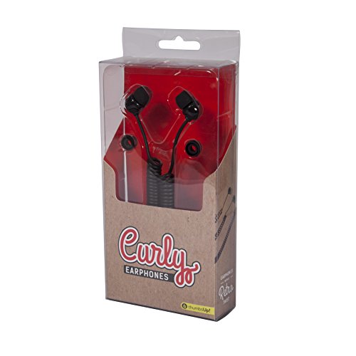 Thumbs Up Curly Earphone - Black - Image 3