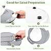 Salad Spinner, 5.3 QT Lettuce Spinner with Strainer, Fruit Cleaner with 4 Replaceable Blade for Shredding, Slicing and Pureeing, Salad Washer & Dryer for Quick Washing (Grey)