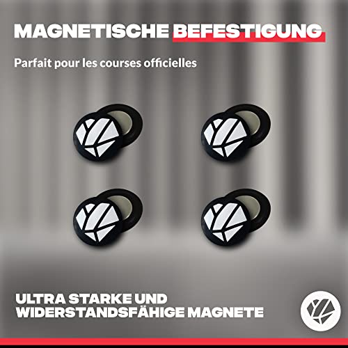 Shapeheart französische Innovation, Startnummernhalter für Laufen, Trailrunning, Radfahren... Magnetisch superstark, keine Nadeln mehr nötig, Erwachsene, Unisex, universal