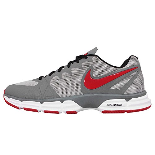Image of Nike Men's Dual Fusion Tr VI Wolf Grey,Daring Red,Cool Grey,Black Outdoor Multisport Training Shoes -10 UK /India (45 EU)(11 US)