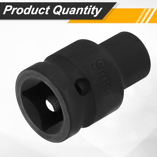 Image of HARFINGTON 1 /2 inch Drive x 9mm Shallow Impact Socket 12-Point Metric CR-V Steel Spindle Nut Impact Flip Sleeve for Home Auto Nuts Bolts Repair