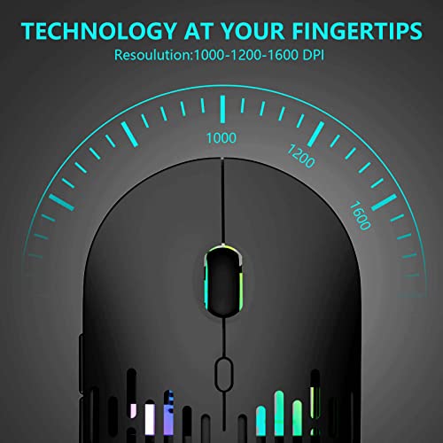 Bamcoo Wireless Mouse, Bluetooth Mouse Rechargeable, 2.4G Wireless Laptop Mouse With Usb & Type-C Receiver, 3 Adjustable Dpi, Optical Wireless Computer Mice For Macbook, Notebook, Pc, Desktop #TOP3