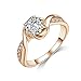 Acefeel Cheap Cubic Zirconia Promise Ring For Her Wedding Engagement Ring For Women Rose Gold Plated