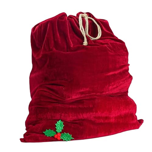 Pochette à jouets de Noël en velours | Magie au pied du sapin familial