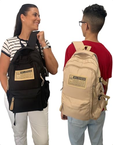 Mochila Grande Impermeável Masculina Feminina Trabalho Escola Notebook Reforçada Resistente Viagem e Passeio Com Bolso Secreto Cores Preta Azul Bege Vinho (Preto)