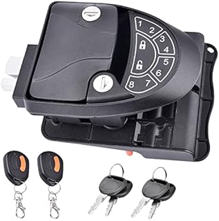 RISTOW RV Keyless Entry Door Lock - Waterproof & Shockproof RV Door Lock 2 Key Fobs and Backlit Keypad 100% Metal RV Door Lock with Install Tools for Travel Trailer Camper