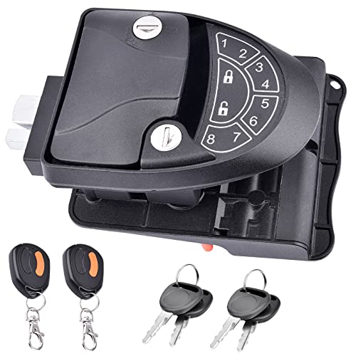 RISTOW RV Keyless Entry Door Lock - Waterproof & Shockproof RV Door Lock 2 Key Fobs and Backlit Keypad 100% Metal RV Door Lock with Install Tools for Travel Trailer Camper