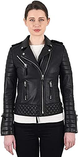 Women's Leather Jacket, 100% Lambskin Leather Full Sleeve Bomber Jacket | Regular Fit Biker Motorcycle Jacket - Image 2