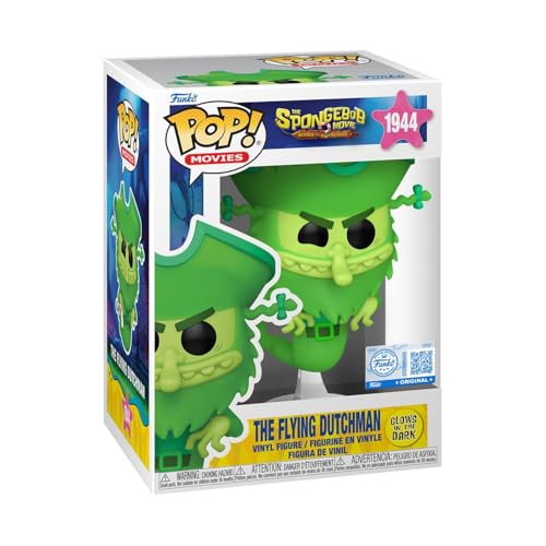 Funko Pop! Movies: The SpongeBob Movie - The Flying Dutchman - Si Illumina Al Buio - Spongebob Squarepants - Esclusiva Amazon - Figura in Vinile da Collezione - Idea Regalo - Merchandising Ufficiale
