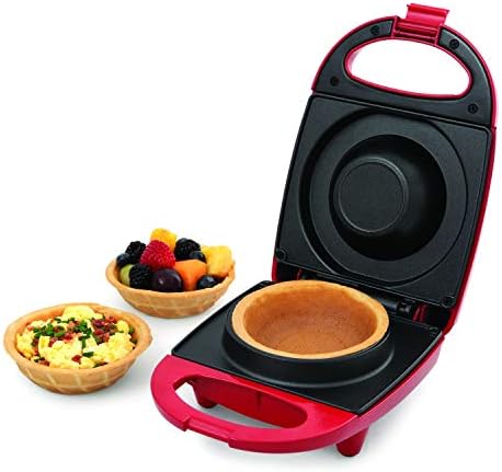 Salton WM1907 Bowl Waffle Maker, Red
