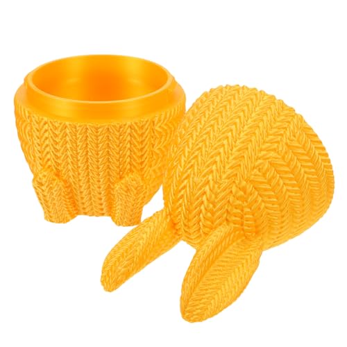 PRETYZOOM Huevos de Pascua Rellenables Orejas de Conejo de Plástico Pla de 18 CM Caja de Dulces Reutilizable para Fiesta Temática Decoración de Pascua y Almacenamiento de Regalos