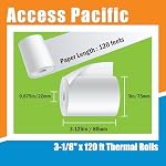 C'est Mira Pak Rouleaux de papier thermique sans BPA Premium pour POS Imprimantes - 3-1/8" x 119 Ft, paquet de 50 - Papier de réception durable pour les entreprises, les bureaux et les magasins de détail