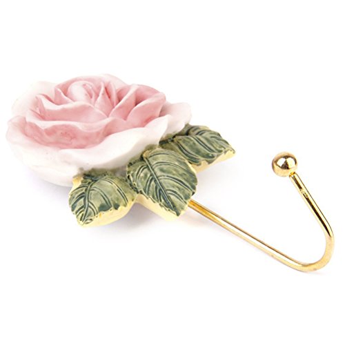 VORCOOL Lovely Rose Decor suporte de parede para toalha organizador de 2 peças (rosa)