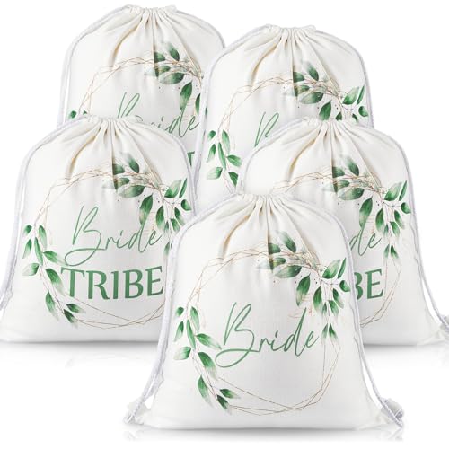 Sac à dos EVJF Bride Tribe en toile lot de 5 pour fête de bachelorette