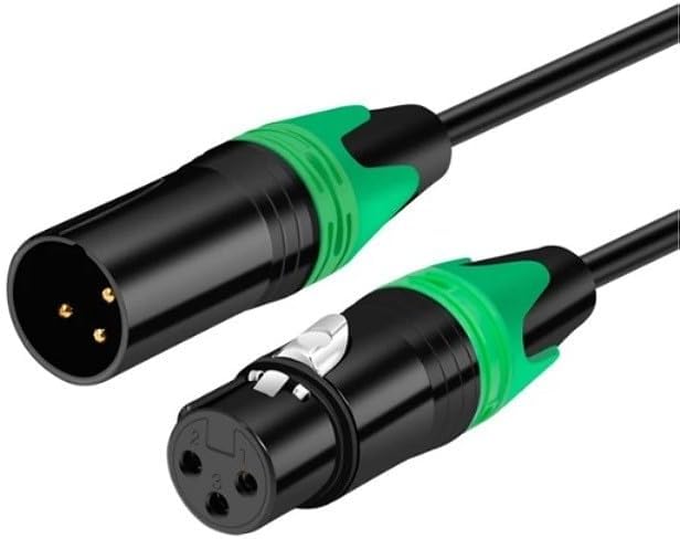 Oksijen Bakır XLR Erkekten Dişi Kablo, Kayıt ve Canlı Etkinliklerde Mikrofonlar, Hoparlörler ve Amplifikatörler için İdeal (10m kırmızı) - Görsel 2