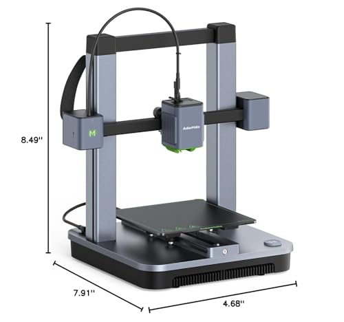 AnkerMake M5C 3D Printer, 500 mm/s High-Speed Printing, All-Metal Hotend, Supports 300℃ Printing, Control via Multi-Device, Intuitive, 7×7 Auto-Leveling, 220×220×250 mm Print Volume