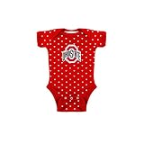 Two Feet Ahead Ohio State Buckeyes Hearts Baby Bodysuit Creeper Baby Girl Clothes for Newborn Infants (12 Months, Ohio State Buckeyes)
