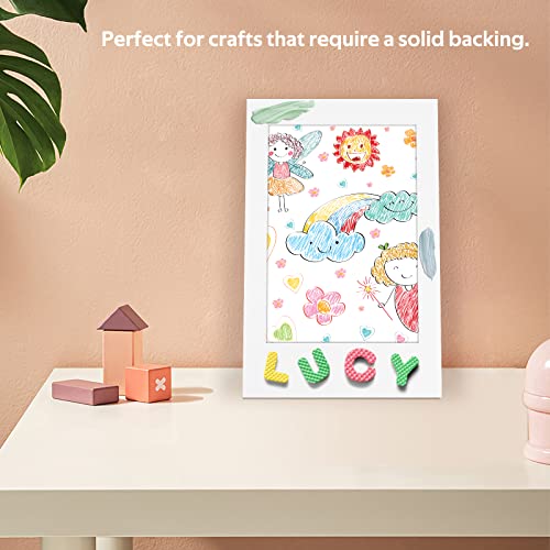 Image of Golden State Art 50 Pack 6x9 inch Corrugated Cardboard Sheets 3mm Thick Inserts | White Flat Square Inserts Layer Pads for Mailing, Packaging or Art Crafts, Photo Backing (One-side White)