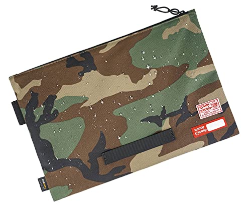 Rough Enough Important Document Organizer File Folder Notebook Safe for A4 Pouch with Zipper Waterproof Camo