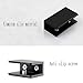 haowei 8 Pcs Black Square Glass Clip Clamp Holder Adjustable Space Aluminum Glass Brackets Flat Back Shelf Black for Balustrade Staircase Handrail Window Accessories (Suitable for 0.31