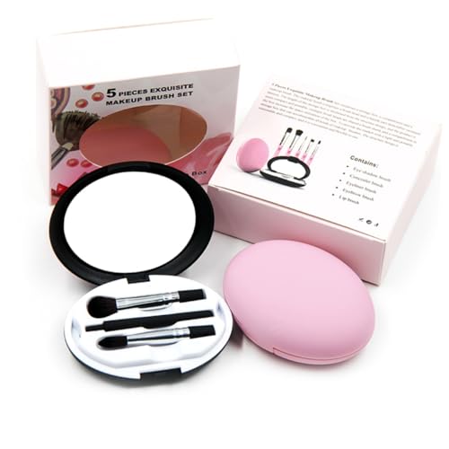 Angoily Complete Makeup Brush Set Eyeshadow Brushes 5 Pcs Labeled Kit for Women Portable Eye Makeup Brush Set
