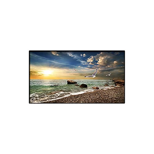 Peinture diamant 5D plage et soleil grand format 50x120 cm broderie point de croix complet