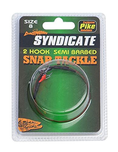 2 PIKE HOOK SEMI BARBED SNAP TACKLE SIZE 4