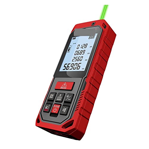 Medida de distancia Telémetro Mini telémetro Láser digital Medidor de distancia Láser Cinta métrica Herramienta de diastímetro 100M/80M/60M-40M Telémetro láser de alta precisión y precisión (Colo