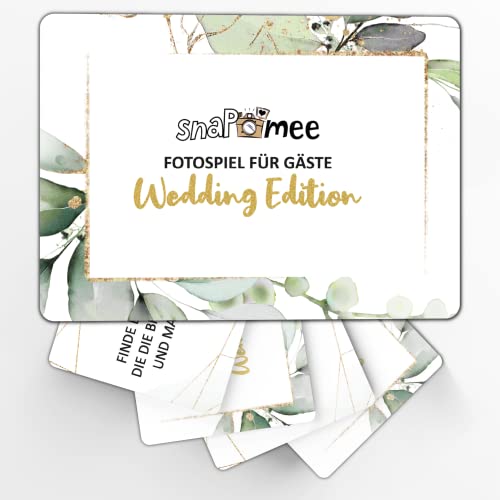 Fotospiel Hochzeit by snaPmee / 50+4 Fotoaufgaben/Hochzeitsspiel für Gäste & Brautpaar/Eukalyptus Cover