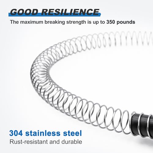 Image of Zipline Spring Brake, 13.1ft Extra Long Heavy Duty Stainless Steel Zipline Brake Stopper, Zip Line Kit for Backyard Spring for 3 /16 1 /4 5 /16 3 /8 inch Cable