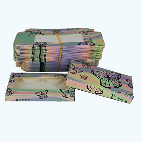 Suncolorhair Butterfly Lash Boxes 50 packaging with Lash Holders Wholesale Empty Eyelash Box with lash brushes (butterfly)