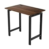 UPLIFT Desk - Walnut GREENGUARD Laminate Desktop, Fixed Standing Height 4-leg Side Table (Black)...