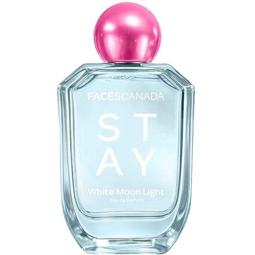 Image of FACES CANADA STAY White Moon Light Eau de Parfum for Women, 50ml | Long-Lasting Fresh Floral Perfume with Litchi, Peach & Jasmine | Elegant Daily Scent | Gifts for Women | Premium Fragrance