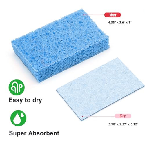 Image of 36 - Pack Non-Scratch Scrub Sponges - Sponges for Dishes and Washing Dishes, Cleaning Sponges for Kitchen Home and More（Blue）
