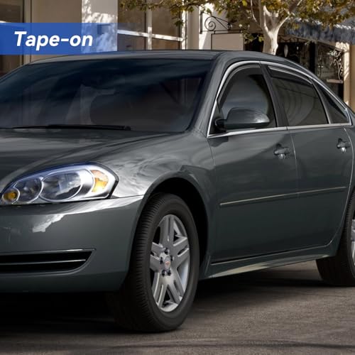 Image of Window Visors Rain Guards for 2006-2013 Chevy Impala, Out-Channel Window Vent Wind Deflectors Visors Shades for 2014-2016 Impala Limited