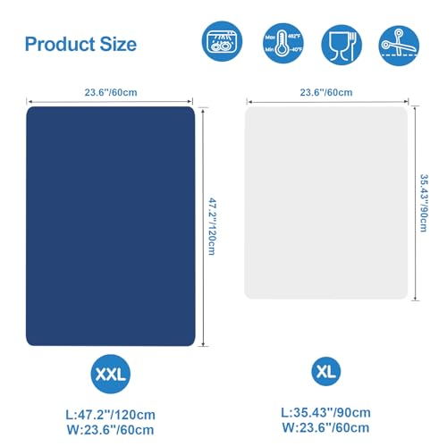 AECHY Silicone Mats for Worktops 120x60x0.2cm, Heat Resistant Mat Waterproof Kitchen Worktop Protector - Image 3